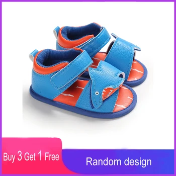 

Soft Newborn Kids Toddler Shoes Baby Boys Flats Summer Children's Cute Shark Animal First Walkers Casual Breathable Beach Shoes