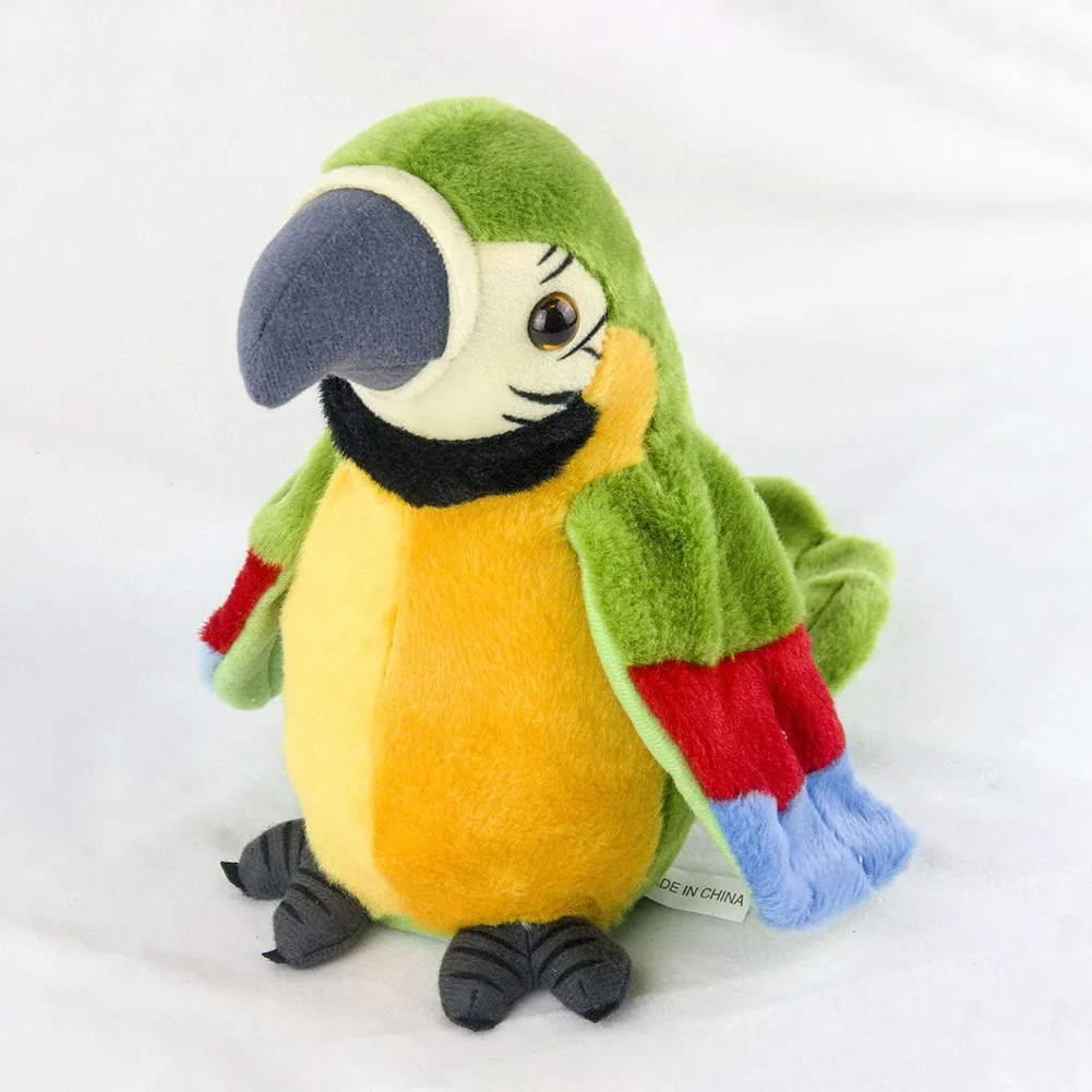 

Cute Talking Parrot Toy Electric Talking Parrot Stuffed Plush Toy Bird Repeat What You Say Children Kids Baby Birthday Gifts