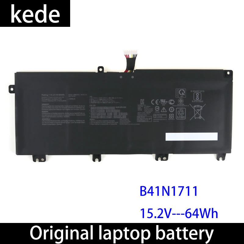Kede ноутбук батарея B41N1711 для Asus GL503 FX503VM FX63V GL703VD ZX63V 15,2 V 64Wh