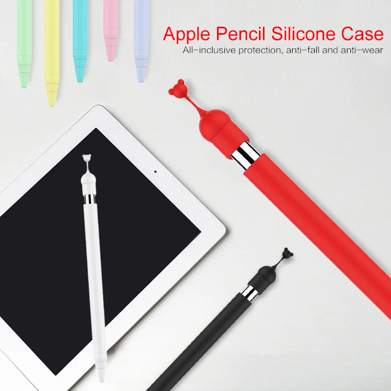 Мягкий силиконовый чехол для планшета, стилус, чехол для Apple Pencil, 1 наконечник, защитный чехол для iPad Pencil