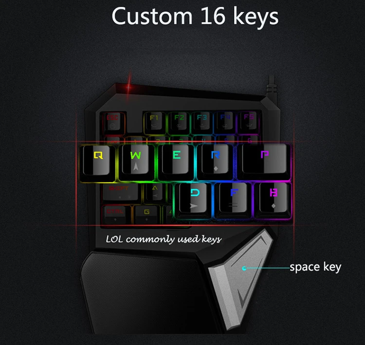T9 Plus Mechanical Gaming Keyboard one hand keyboard