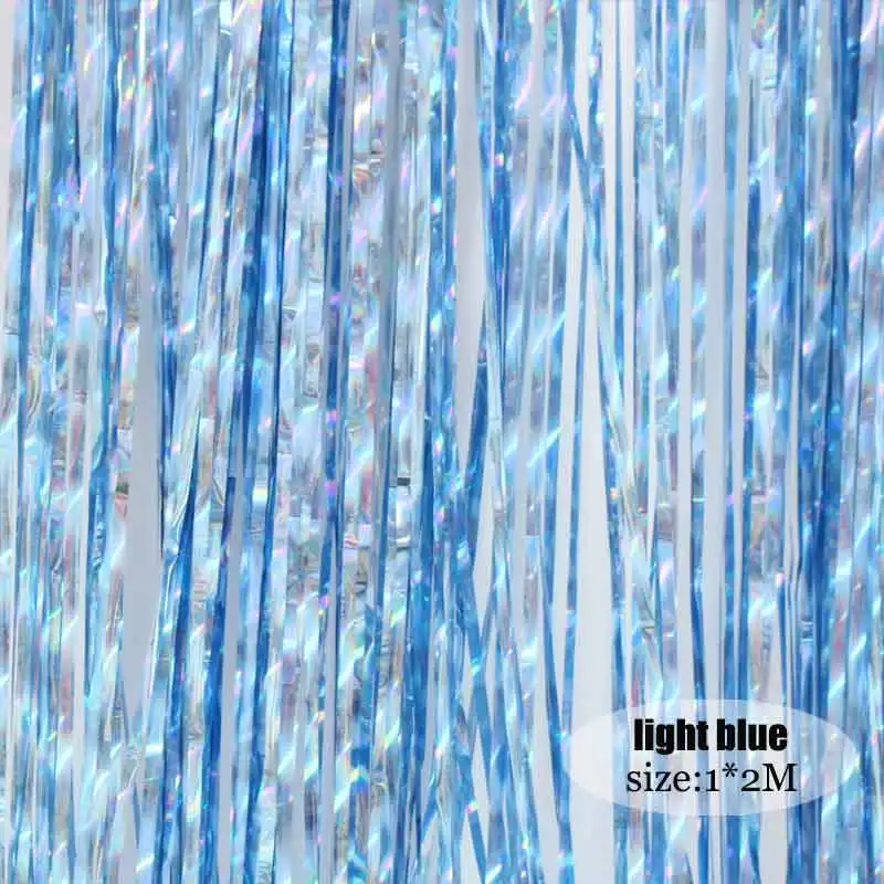 light blue Свадебное украшение, занавеска из фольги с блесной, занавеска на день рождения, свадьбу, блесток, фон для взрослых, единорог, вечерние занавески на стену для детского душа - Цвет: light blue