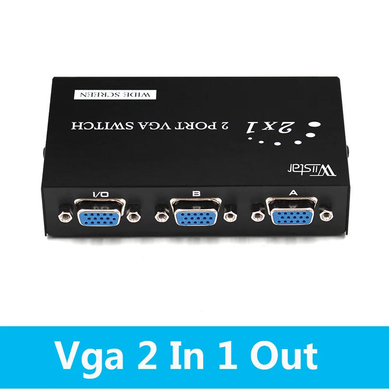

VGA 2x1 Video Switch Adapter Converter Box for PC Monitor Accessories