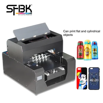 Kaufen Automatische A3 UV Inkjet Drucker Für Zylindrische Flache Muster Druck Mit L1800 Druckkopf Kostenloser Versand