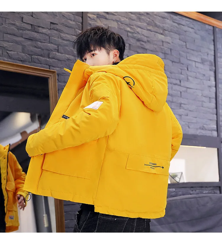 Winter New Style Store Owner-Style Hooded Sporty Loose Cotton Overcoat Men's