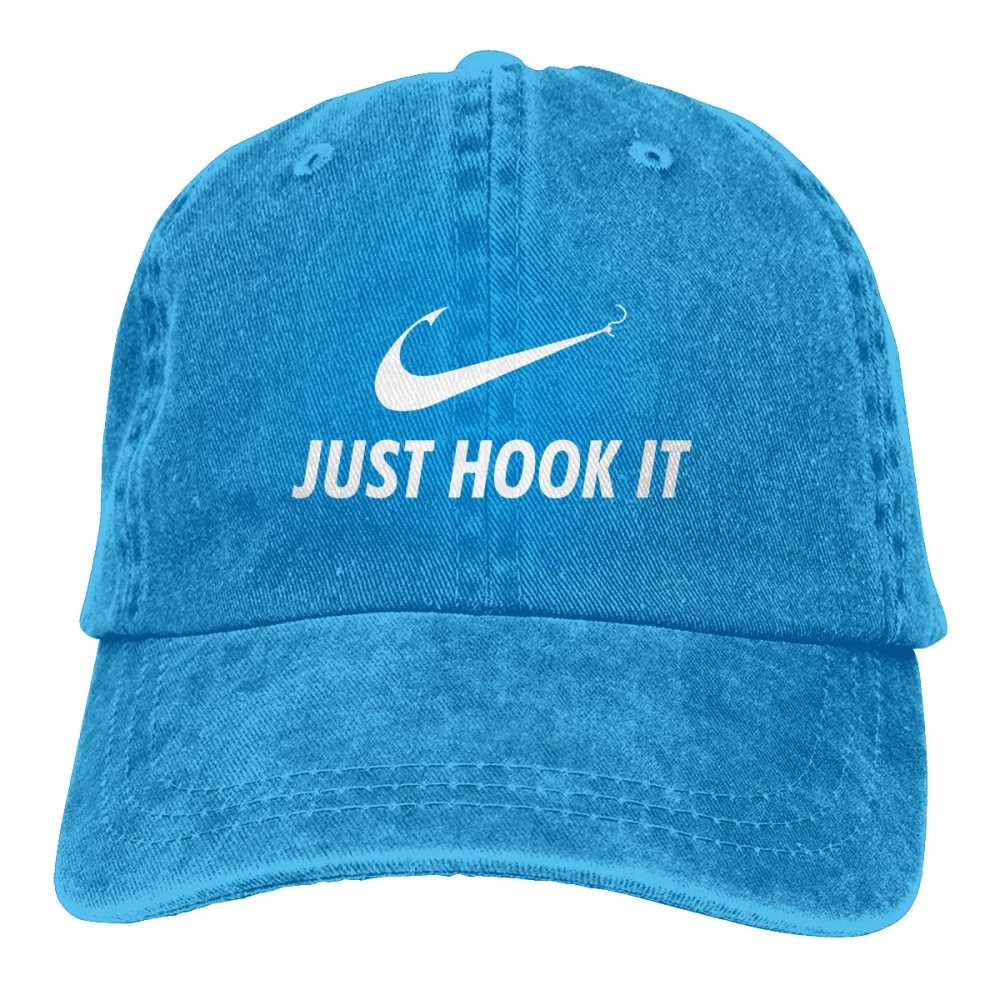 Just Hook It Casquette черные унисекс Мужские Женские джинсовые бейсболка с ремешком кепки регулируемые Гольф папа шляпа