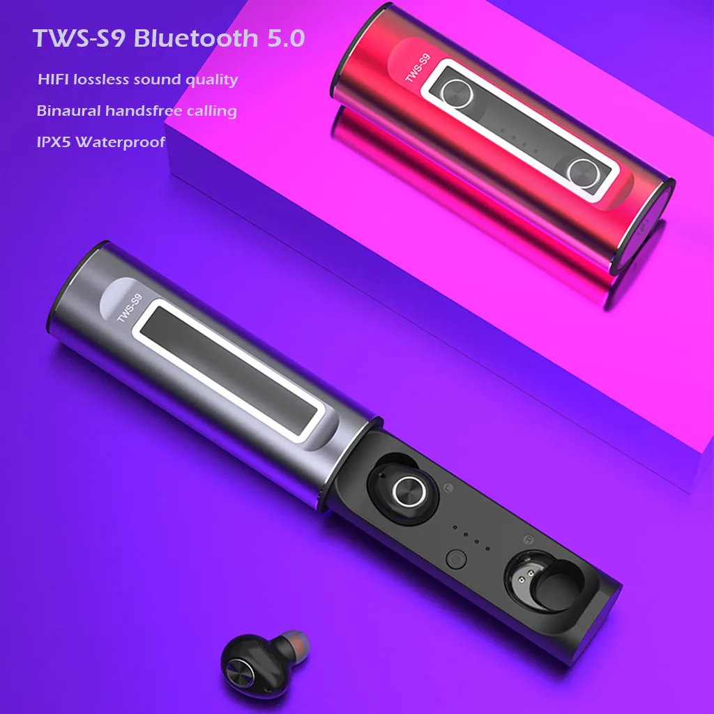 Бинауральные свободные руки звонки HD Голосовая беспроводная Bluetooth гарнитура