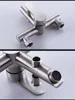 Wall Mount Cold Hot Water Mixer 304 Stainless Steel Triple Valve Nozzle Tap Bathtub Faucet Bathroom Shower Faucet ► Photo 3/6