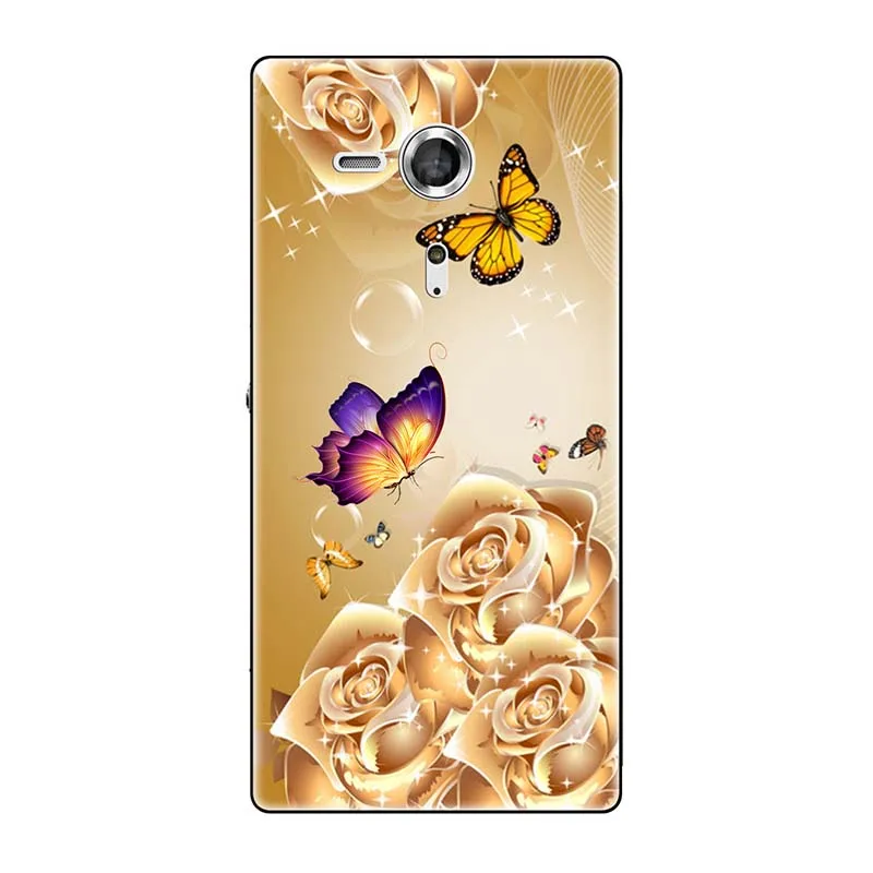 Мягкие чехлы для sony Xperia SP M35 M35h M35C C5303 C5306 C5302 чехол с принтом(розы); волк милый чехол-крышка с узорами чехол для телефона чехол Fundas Para - Цвет: A147