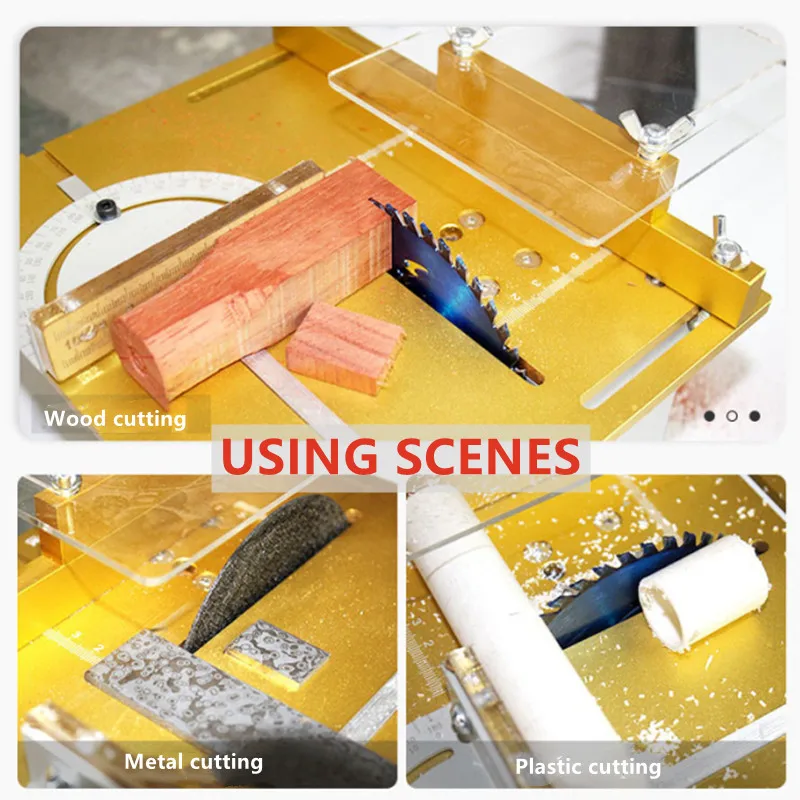 Router Table Insert Plate Workbench Circular Saw Flip Cover Plate Miter Gauge Guide Aluminium Profile Fence Sliding Brackets