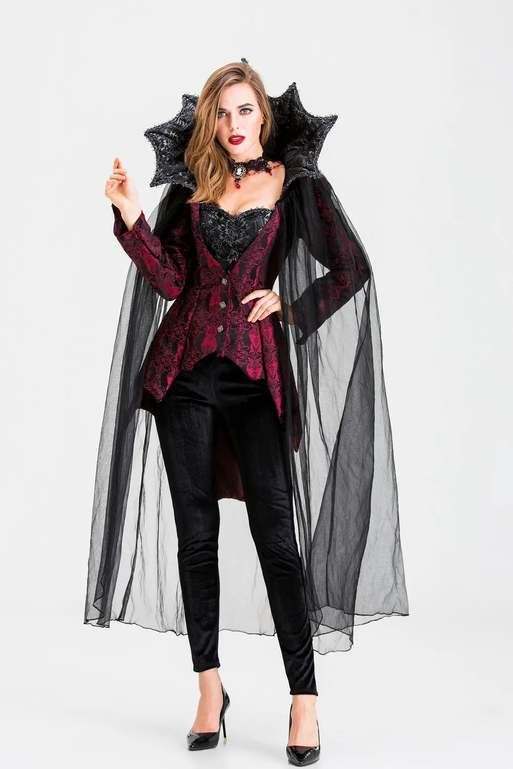 Elegant Vampiress Women's Halloween Dress Up Costume