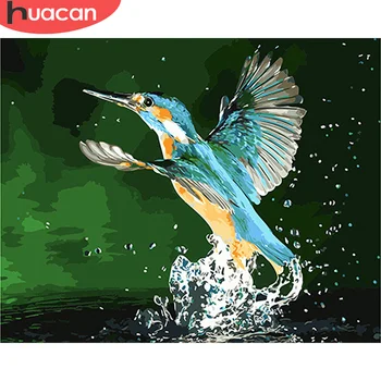 

HUACAN DIY Pictures By Number Bird Kits Hand Painted Paintings Art Painting By Numbers Animal Drawing On Canvas Gift Home Decor