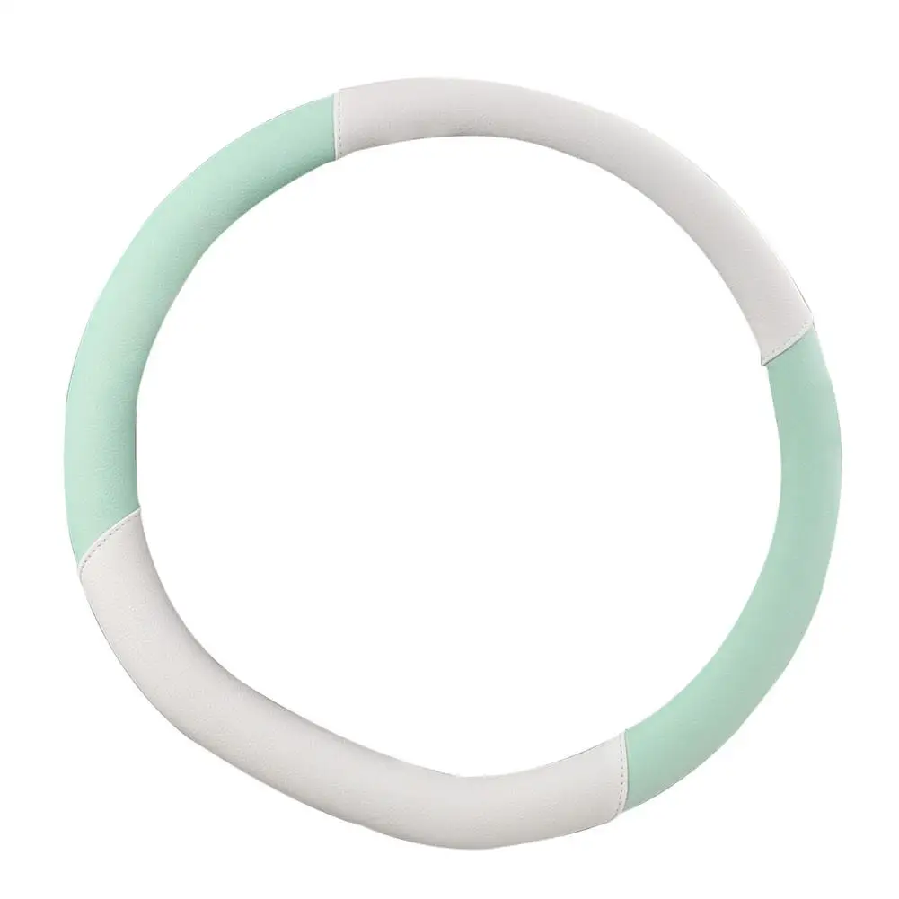 

Чехол на руль автомобиля, стильная оплетка из искусственной кожи, удобный Воздухопроницаемый защитный чехол для автомобильного колеса