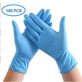 

100pcs New Blue Washing Gloves Comfortable Rubber Industry Nitrile Disposable Gloves Small Medium Large Gloves