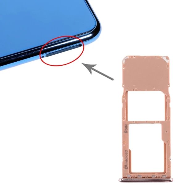 Золотой Для Galaxy A7() лоток для sim-карт+ лоток для карт памяти Micro SD для Galaxy A7()/A750F части лотка для sim-карт - Цвет: Золотой