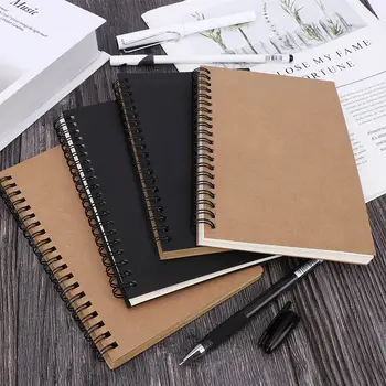 

Fashion School Office Stationery Reeves Hard Back Spiral Bound Coil Sketch Book Blank Paper Kraft Sketching Paper