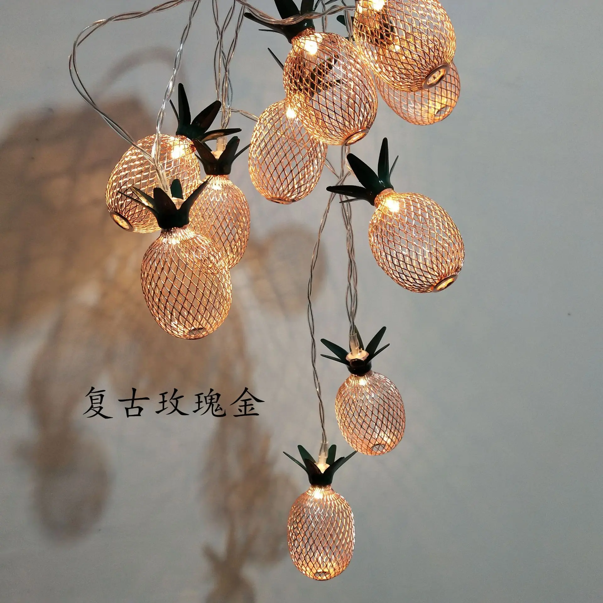 

Led iron retro pineapple lamp string decorative lamp Amazon burst