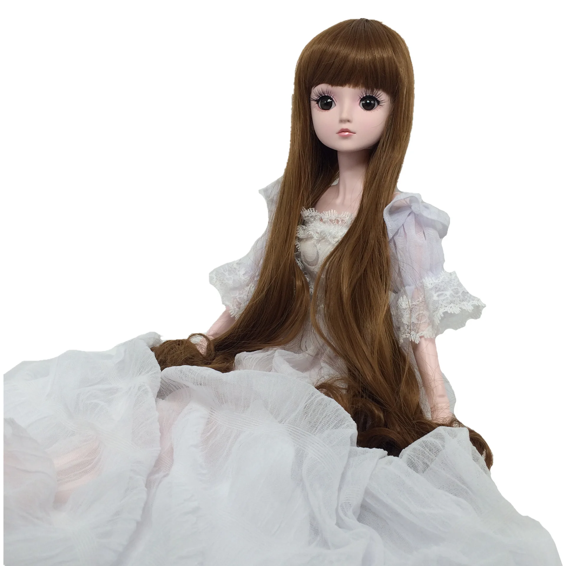 Мода BJD кукла 60 см куклы тело 21 подвижные шарнирные 3D глаза одеваются поддельные волосы свадебное платье для куклы Одежда Игрушки для девочек подарокигрушки для девочек