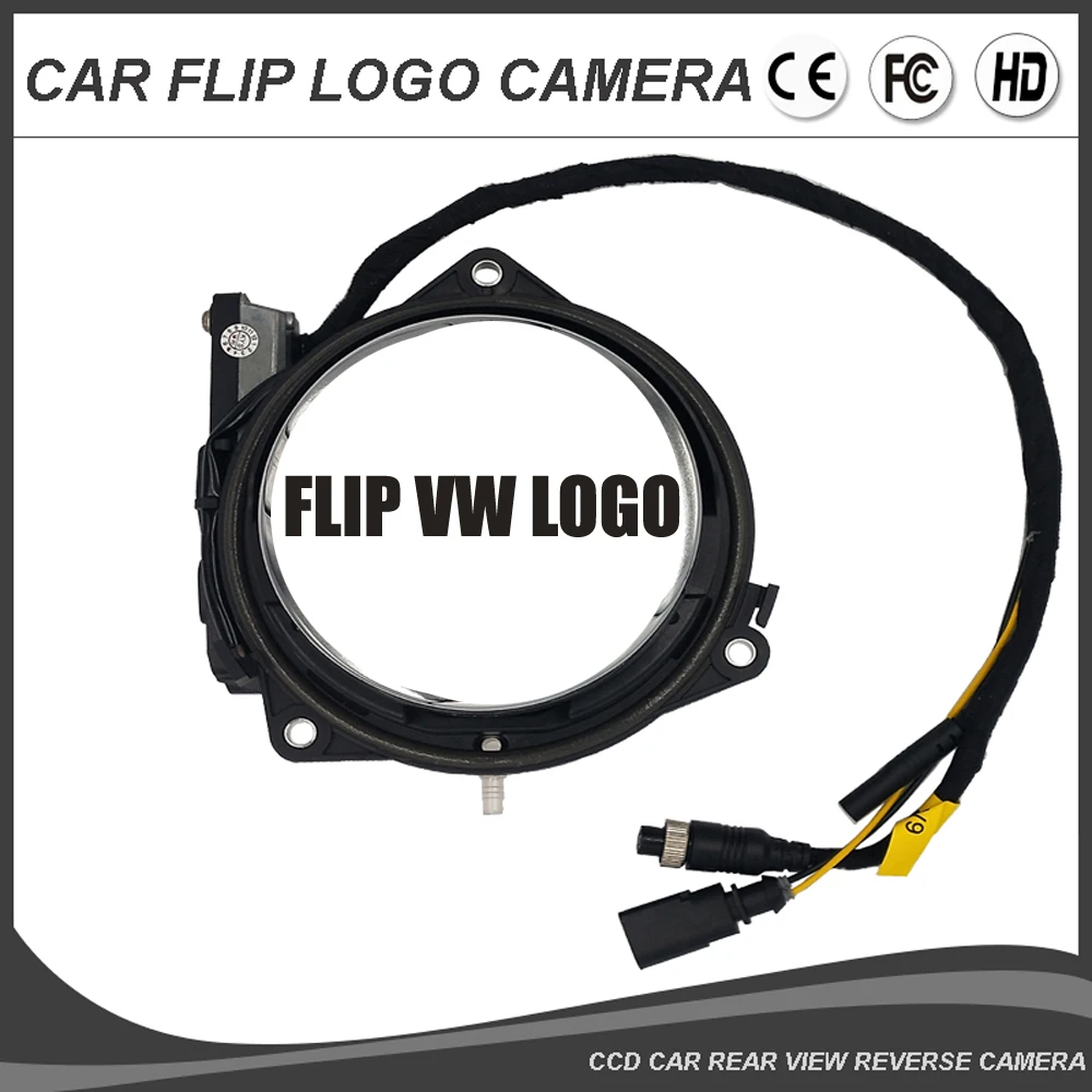 Вращающаяся камера заднего вида с логотипом VW для Passat CC GOLF Beetle эмблема RNS510 RCD510