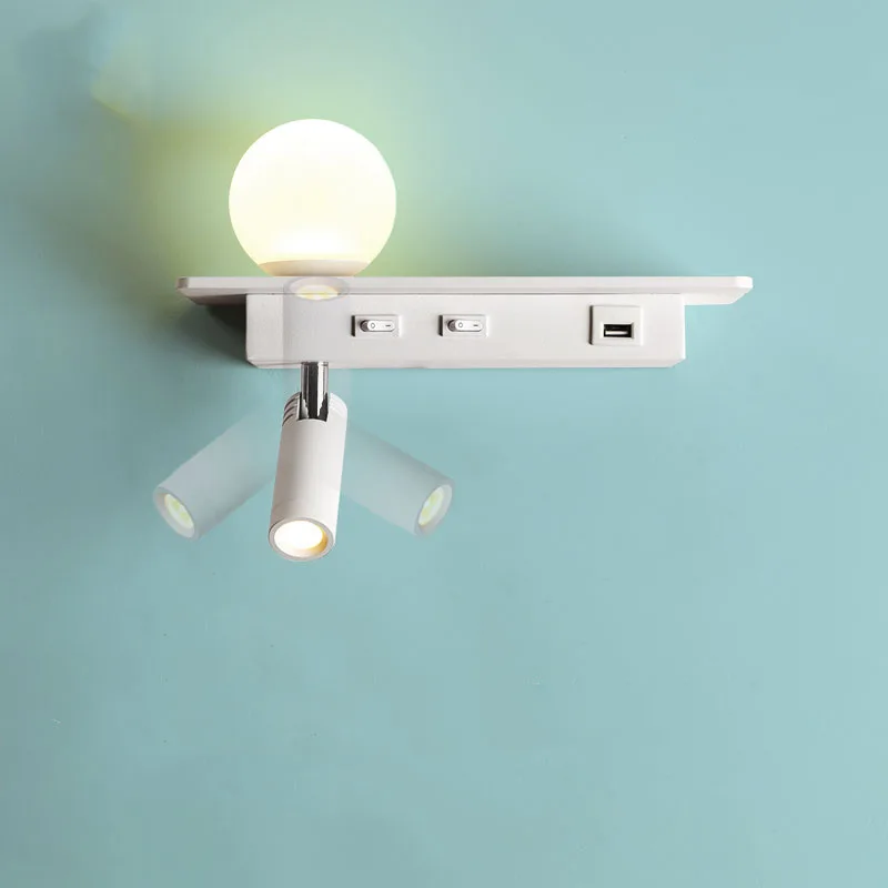 Настенные светодиодсветодиодный светильники для спальни 5 В 2 1 А USB-интерфейс