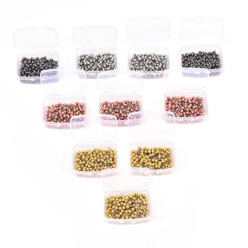 200pcs/lot Metal Ball Head Pins Decorative Push Pins Thumbtacks Steel Point Bulletin Board Office School Stationery Supplies
