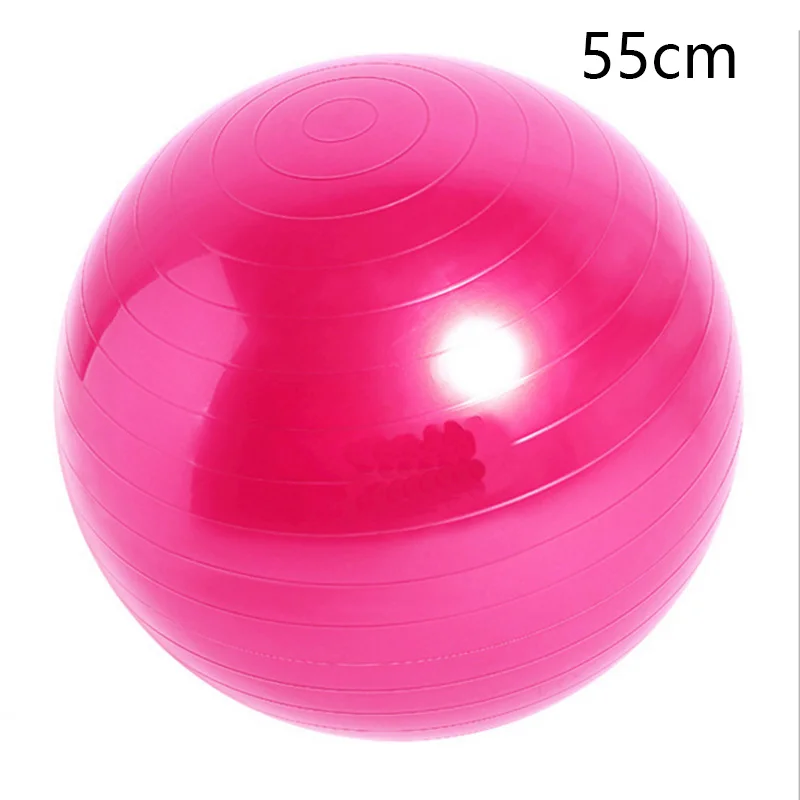 55cm Спортивные мячи для йоги Bola, Пилатес, фитнес-мяч, гимнастический баланс, подходит для упражнений, Пилатес, тренировки, массажный мяч с насосом 55 см, 65 см - Цвет: 55cm