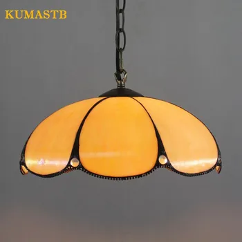 

Dia30cm Vintage Stained Glass Pendant Light European Dinning Room Lamp Study Living Room Hanging Light Fixture