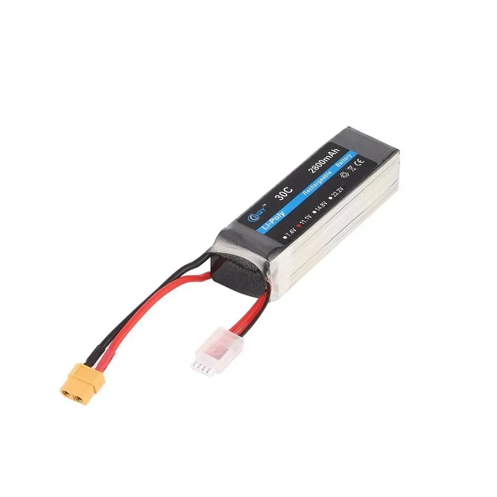 11,1 V 2800mAh 30C XT60 разъем литий-полимерный перезаряжаемый аккумулятор 8034106B для RC вертолета Qudcopter дрона грузовика автомобиля лодки