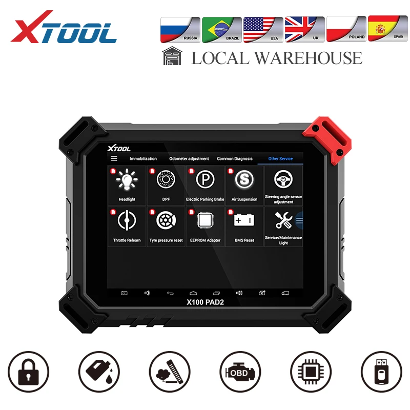 Автомобильный ключевой программатор XTOOL X100 PAD2 диагностический сканер OBD2