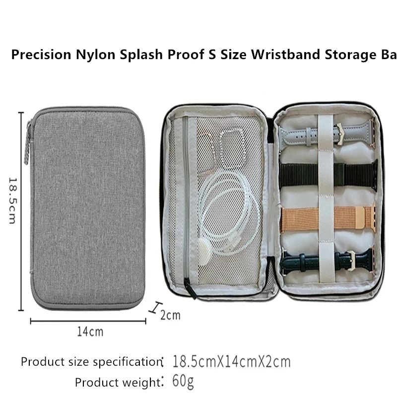 Smart Watch Band Storage Organizer Multifunction Portable Watch Strap Box for Apple Travel Pouch Bag Holds 10-15 Bands Watch Storage Box Watchband Storage Bag Watch Storage Bag Watch Storage Pouch