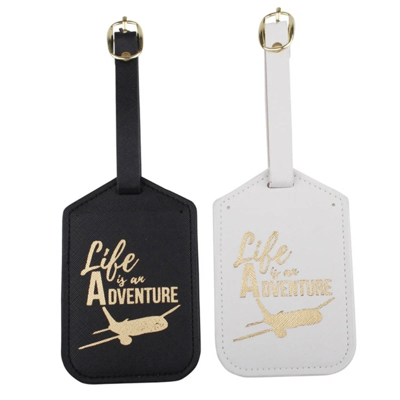 

PU Leather Luggage Tag Travel Suitcase Tags Name Phone Address Label Identifier Wedding Bridal Gift
