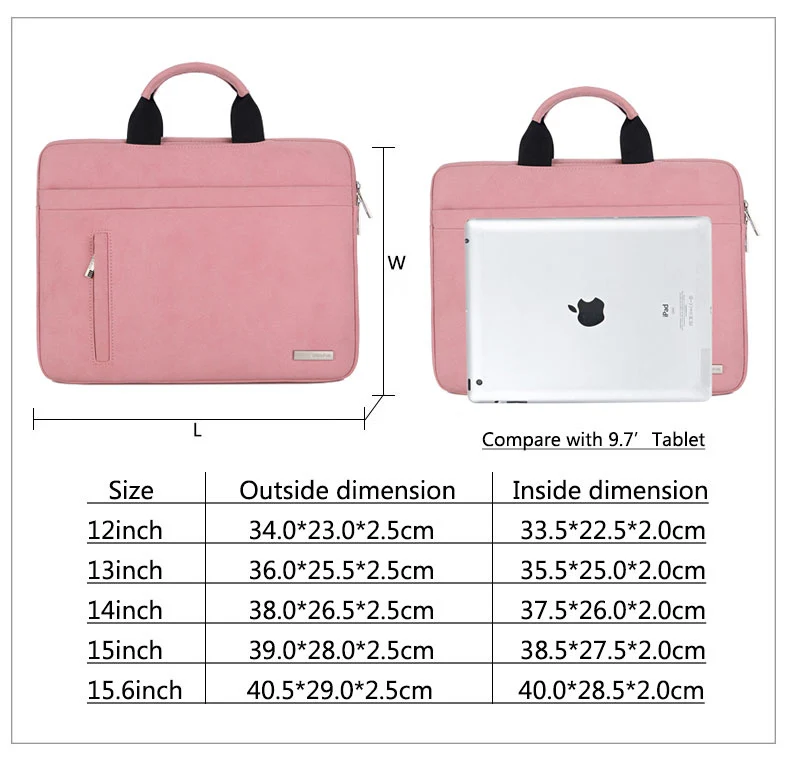 Pu Leather Laptop Bag 12 13.3 14 15.6 inch Waterproof Notebook HandBag Carry Case Sleeve For Macbook 13 Briefcase Sleeve