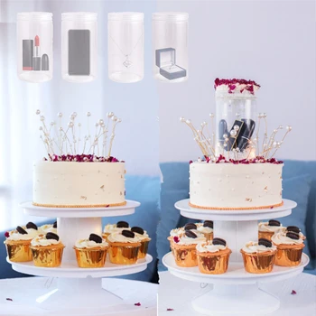 

Birthday Cake Stand With Surprize Gift Box Surprising Magic Cake Stand for Birthday Party Festival