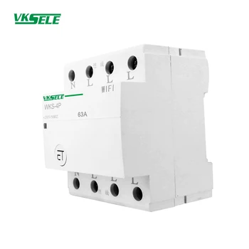 

WKS-4P 32-80A 84mm Intelligent circuit breaker DIN rail APP control MCB