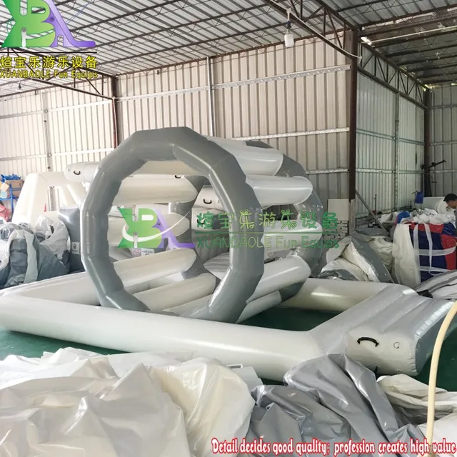 Commercial Giant Inflatable Sea Floating Water Park Races Game Water Roller Wheel 5