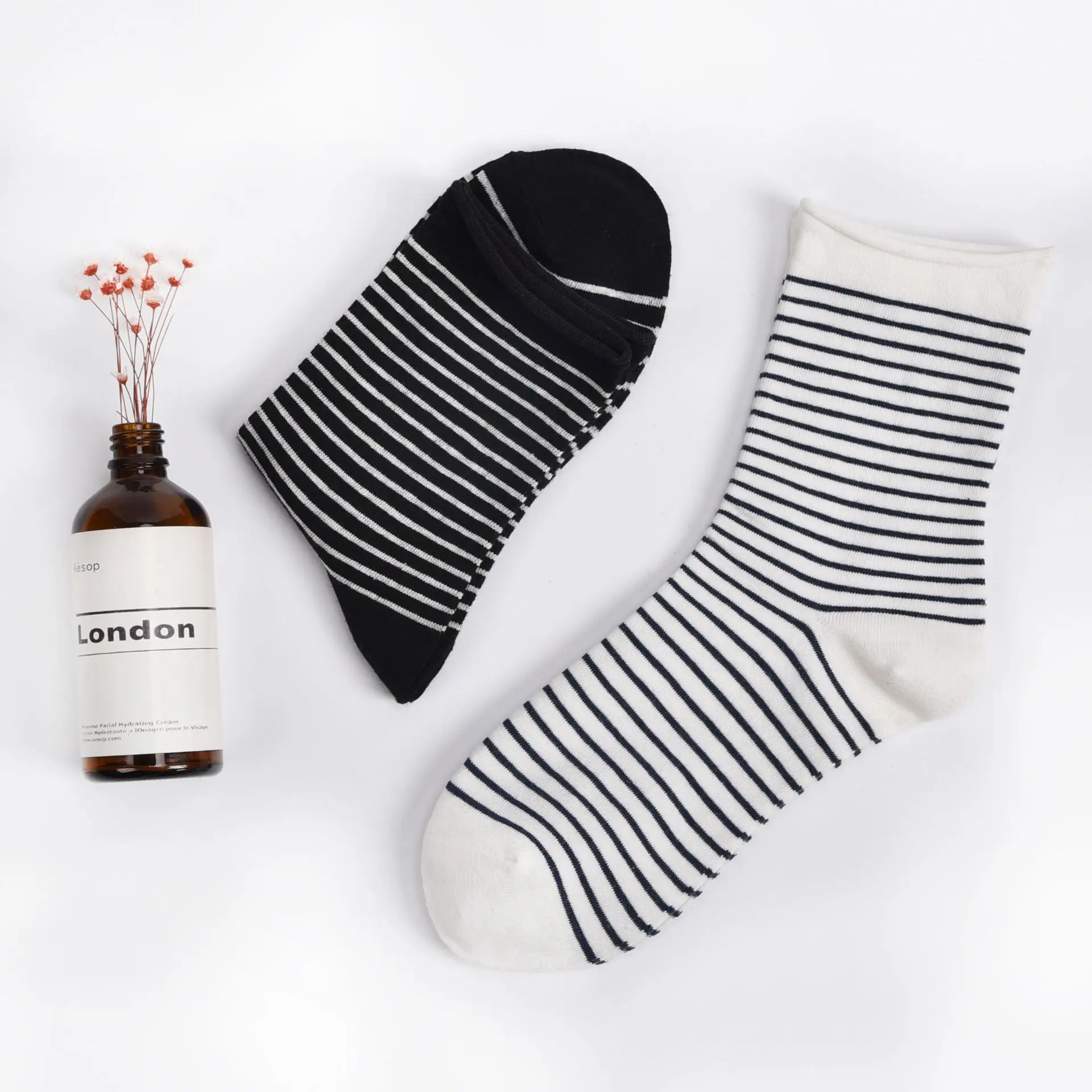 Носки в японском стиле, хлопковые дышащие женские носки в полоску, носки в Корейском стиле, Ретро стиль