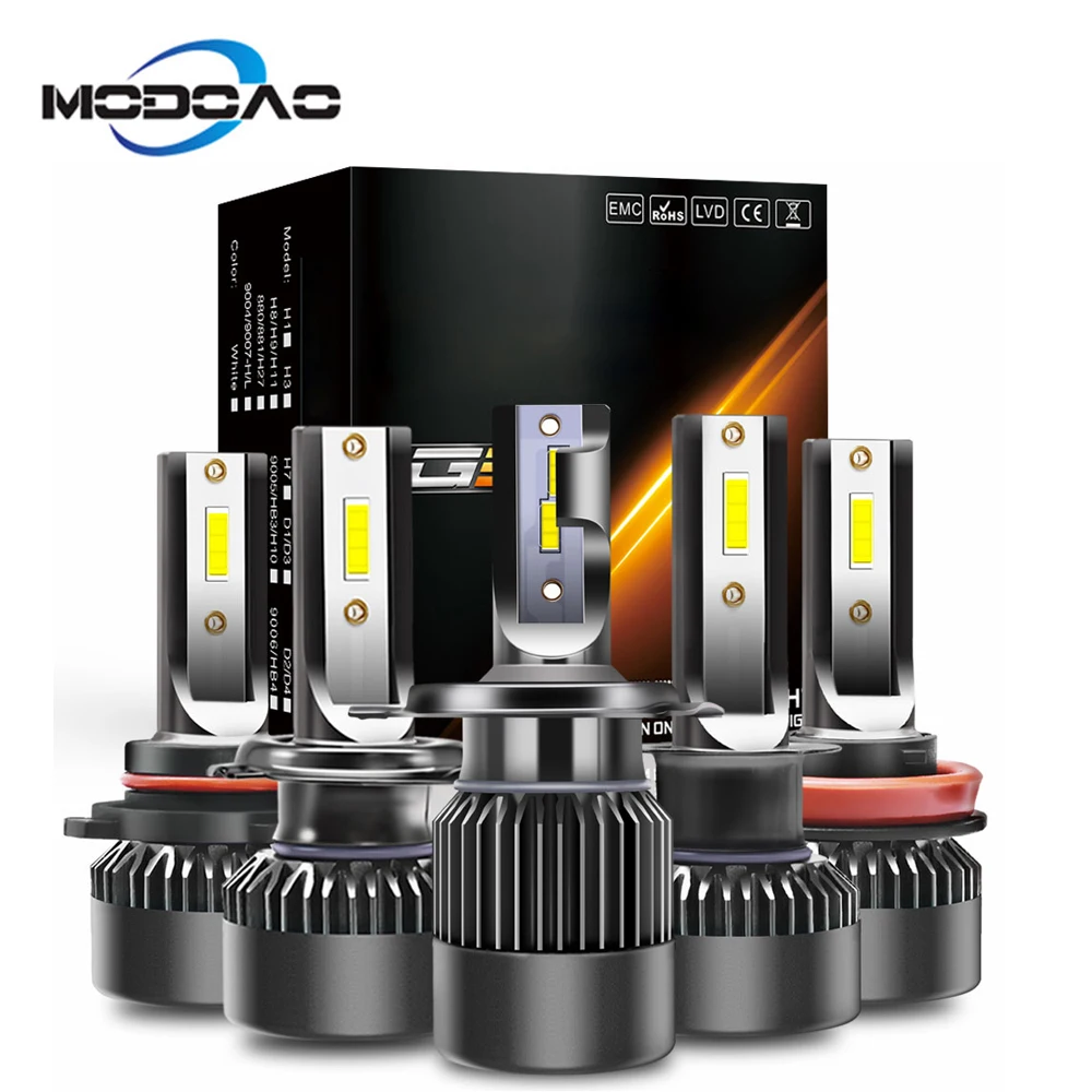 

Auto Headlamp H7 12V 24V Light Bulb H1 H4-H/L H8 H9 H11 9005/HB3 9006/HB4 100W 10000LM 6000K G3 Car LED Headlight