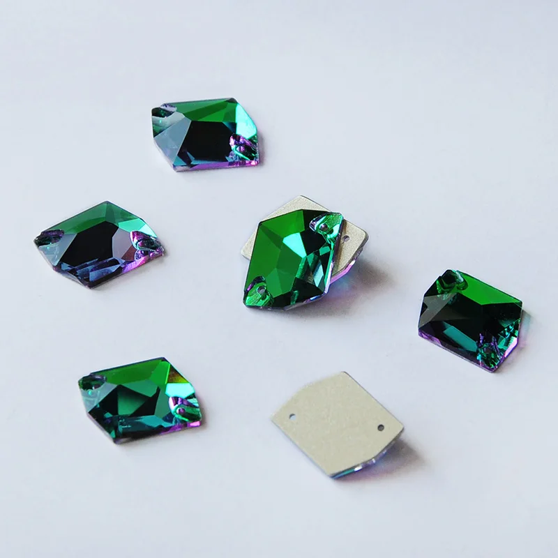 CTPA3bI 3265 космический Изумрудный высококачественный Стразы для шитья DIY с плоским