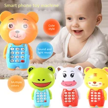 Мультяшная музыка светящийся мобильный телефон смарт-машина игрушка Детские Поющие светящиеся музыкальное обучение электронные вокальные игрушки