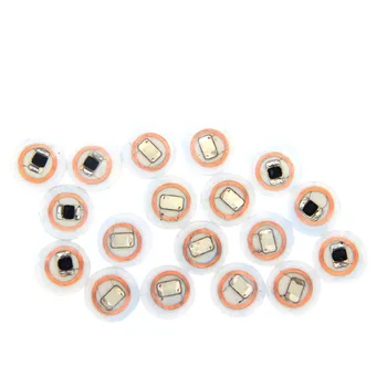 

100pcs 13.56MHZ NFC Tag RFID S50 IC Transparent Coin Card PVC Proximity Smart Card MF1K S50 ISO14443A for Access Control (18mm)