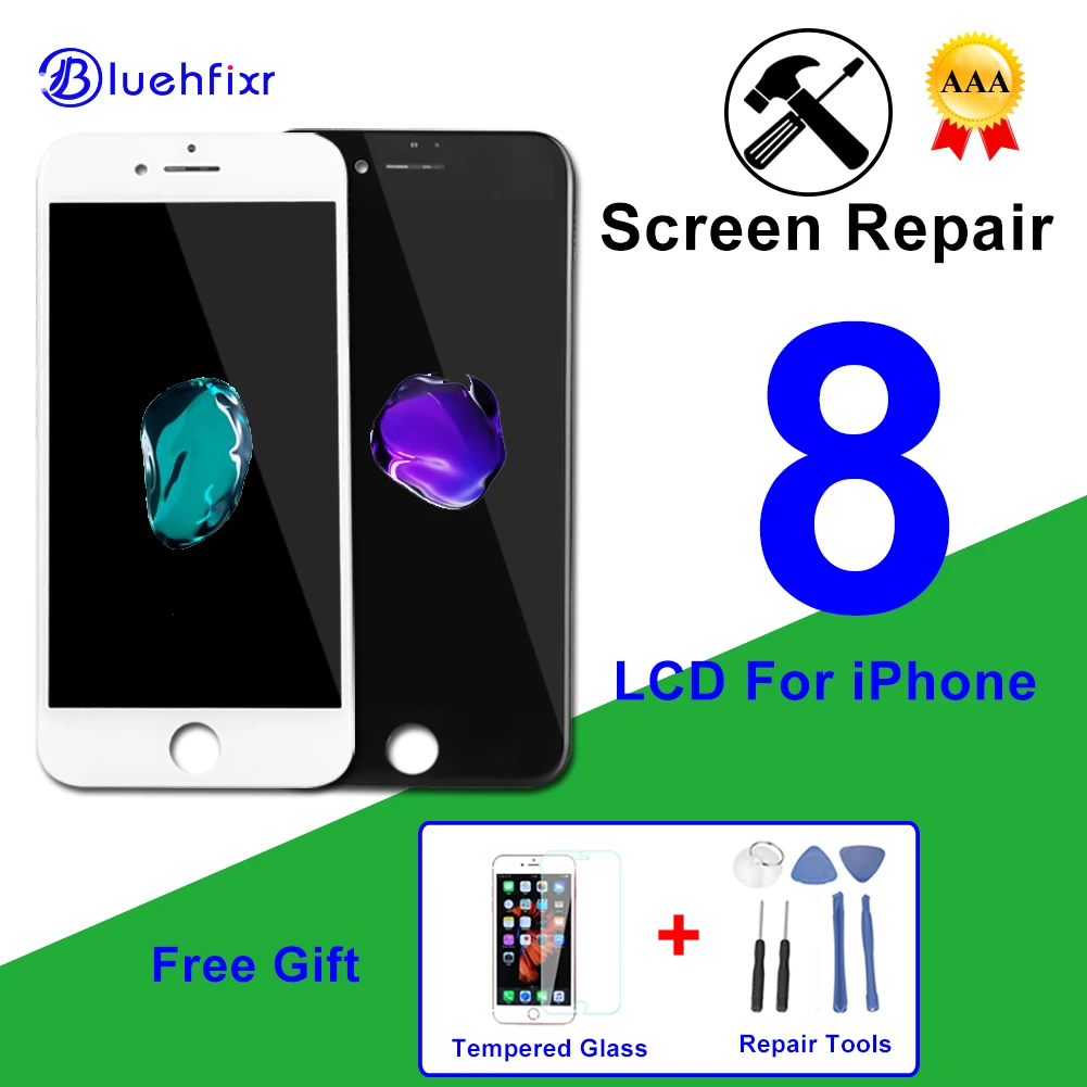 AAA High Quality Screen for iPhone 8 LCD Display Touch Digitizer Assembly Replacement with Gift Glass Film+Tools | Мобильные