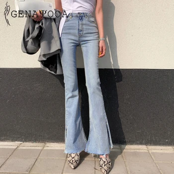 

Genayooa Skinny Jeans Woman Push Up 2019 Blue Women's Jeans High Waist Pants Sexy Streetwear Flare Pants Korean Autumn Winter