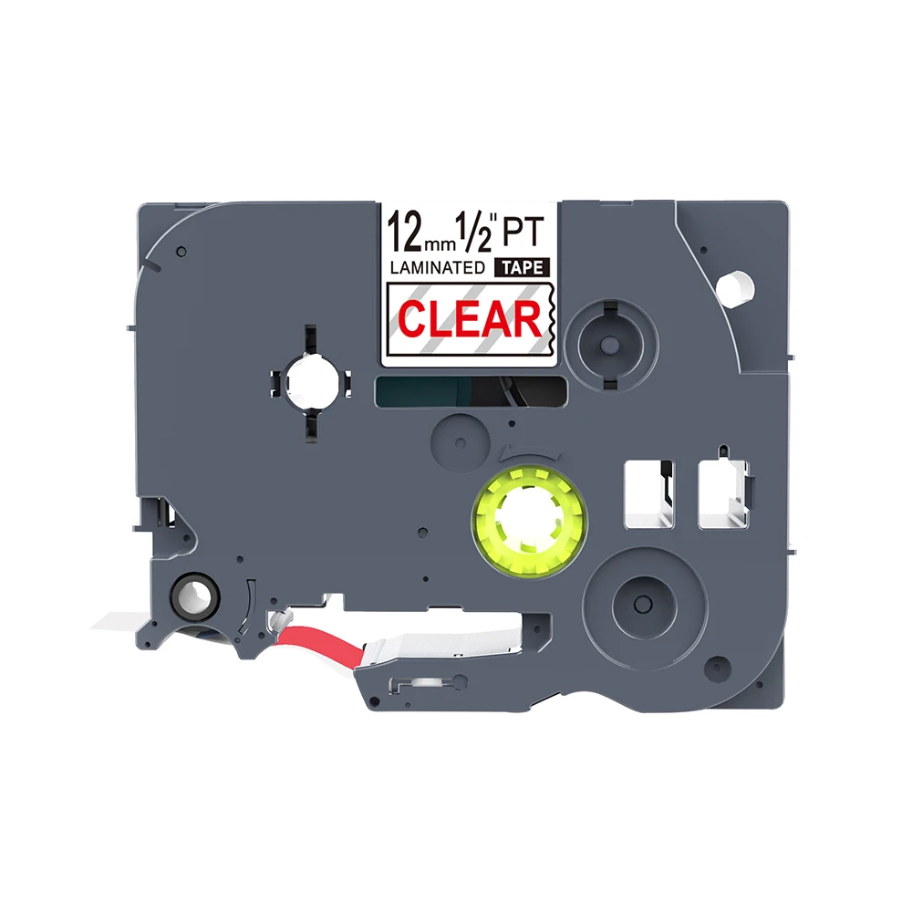 Red On Clear 1 шт. клейкая лента PUTY tze231 12 мм черная на белой ленте TZ-231 совместимая ламинированная для Brother P-сенсорный принтер Tze-231 - Цвет: Red On Clear