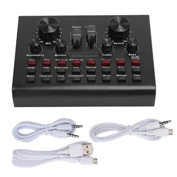 

V8S Mobile Phone Sound Card Live Audio Video Equipment Accessories English Version Hot Sale