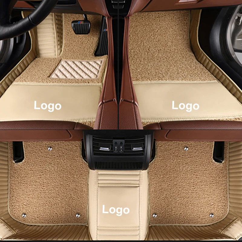 Изготовленный На Заказ автомобильный коврик специально для Volkswagen Golf 4 5 6 7 MK4 MK5 MK6 MK7 Passat CC Touran UP всепогодные коврики - Название цвета: Beige