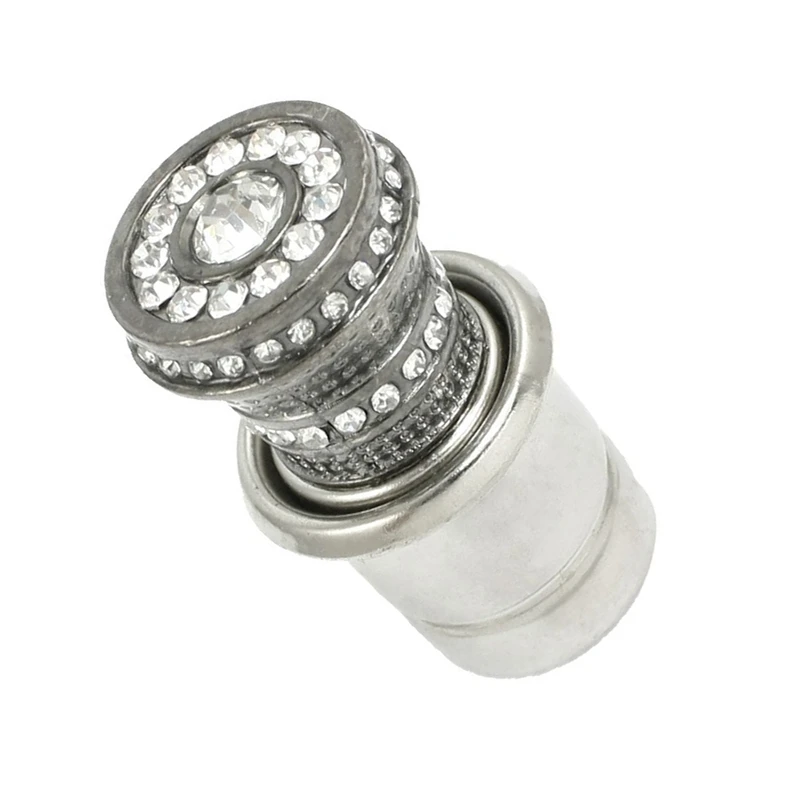 Plastic Clear Rhinestone Accent Car Cigarette Lighter Plug, 12V DC