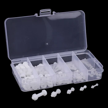 

150Pcs M2 M2.5 M3 M4 M5 White Nylon Hex Screw Bolt Nut Washer Assortment Kit High Quality