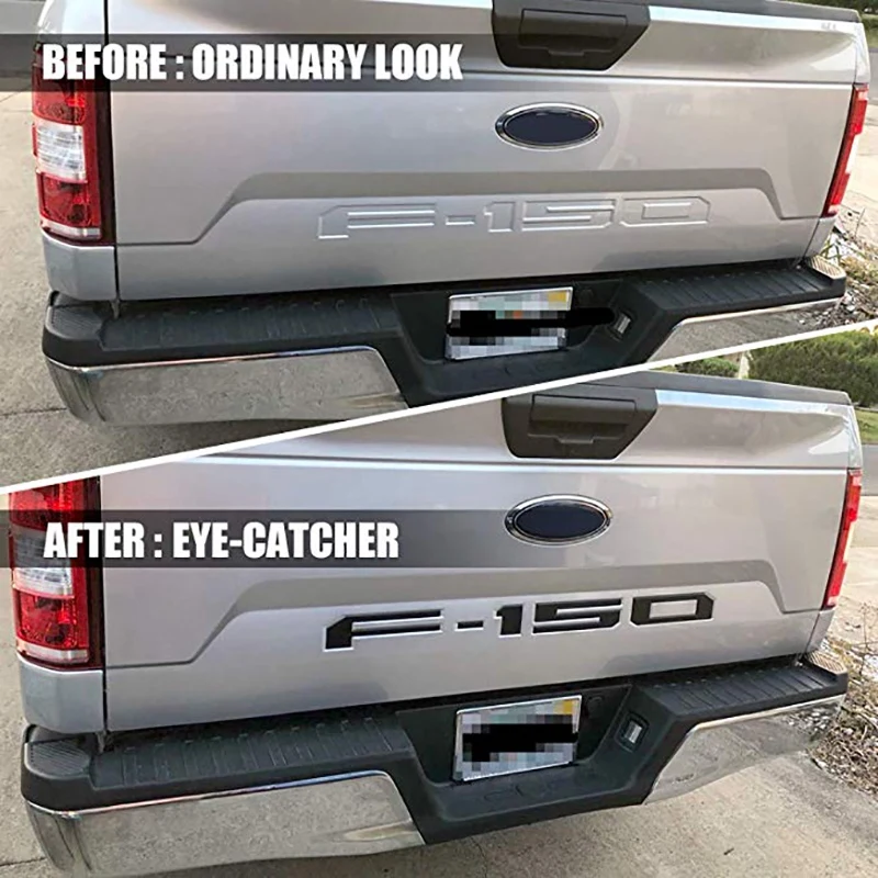 Накладные буквы багажника для Ford F150-, 3D приподнятые и прочные клейкие наклейки буквы, эмблемы багажника вставки буквы M