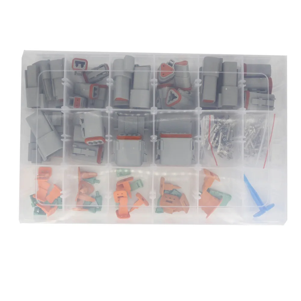 18 Sets DT Series Waterproof Connector with Needle Remover Sealed 14-20AWG Automotive Electrical Connectors for Deutsch