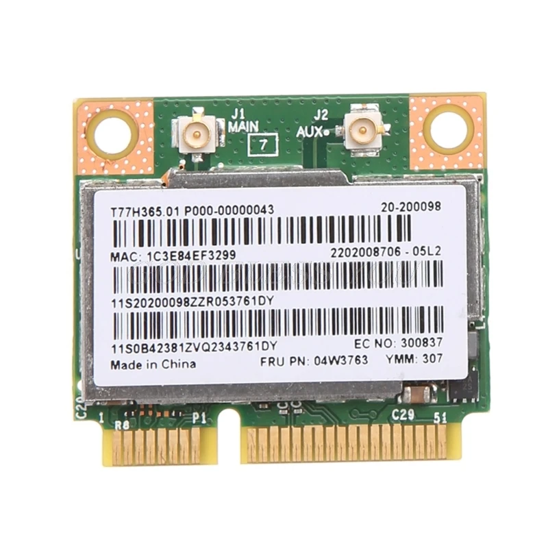 Беспроводная Wi-Fi карта Lenovo ThinkPad E430 E130 E435 E530 300 Мбит/с 2 4 + 5 ГГц BCM943228HMB Bluetooth 0 Pci-e |